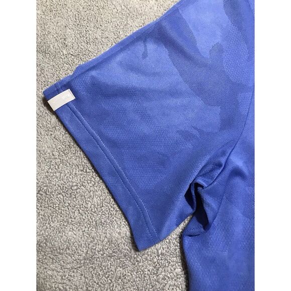 RLX‎ Ralph Lauren Golf Polo Shirt Mens XL Blue Camo Trump National Charlotte - Picture 5 of 15